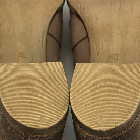 ZAPATO Leather Pump Loafer Slip On Heeled Loafer Tan Heels Womens Size 9.5 EU40 - Picture 14 of 16